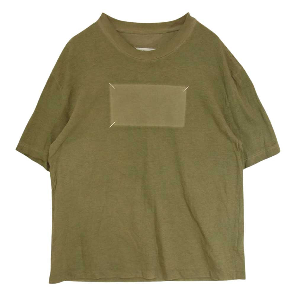MAISON MARGIELA メゾンマルジェラ 20SS S50GC0610 S20079 10ライン 20SS S50GC0610 S20079 4ステッチ オーバーサイズ クルーネック 半袖 Tシャツ カットソー   カーキ系 50【中古】