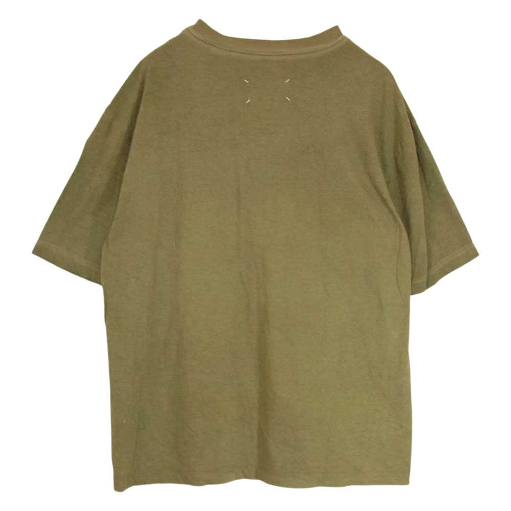 MAISON MARGIELA メゾンマルジェラ 20SS S50GC0610 S20079 10ライン 20SS S50GC0610 S20079 4ステッチ オーバーサイズ クルーネック 半袖 Tシャツ カットソー   カーキ系 50【中古】