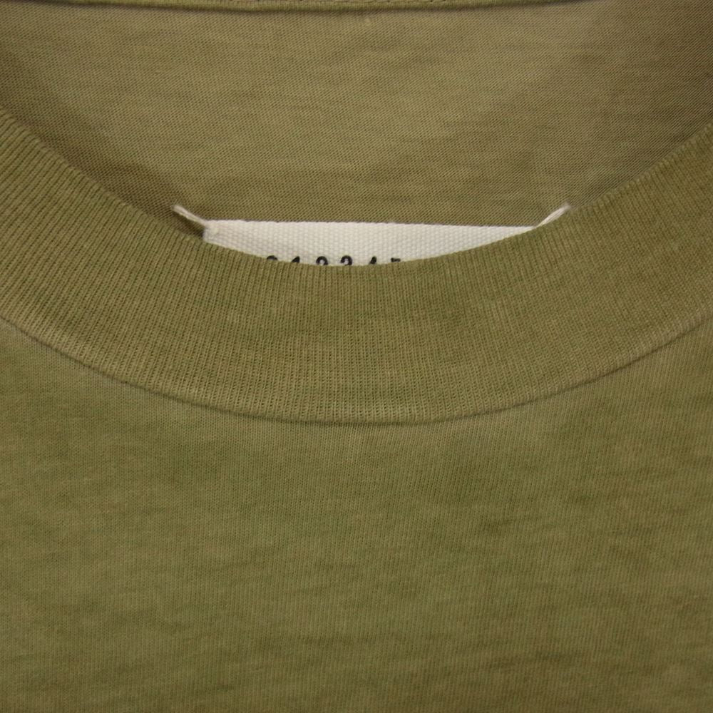 MAISON MARGIELA メゾンマルジェラ 20SS S50GC0610 S20079 10ライン 20SS S50GC0610 S20079 4ステッチ オーバーサイズ クルーネック 半袖 Tシャツ カットソー   カーキ系 50【中古】