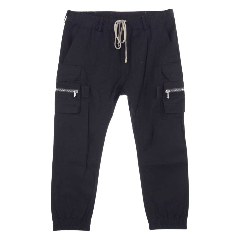 Rick Owens リックオウエンス 21AW RU02A5396-TE MASTODON CARGO PANTS マストドン カーゴ ジョガー パンツ ブラック系 IT56【美品】【中古】