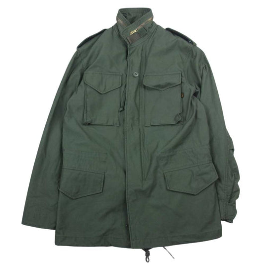 ALPHA アルファ M-65 ミリタリー フィールド ジャケット カーキ系 XS【中古】