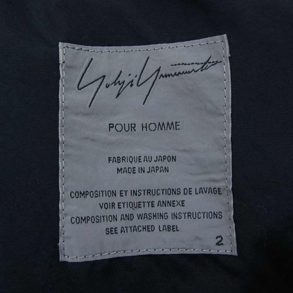 Yohji Yamamoto POUR HOMME ヨウジヤマモトプールオム 16SS HO-B27-037 裁ち切り タックデザイン ロング シャツ ブラック系【中古】