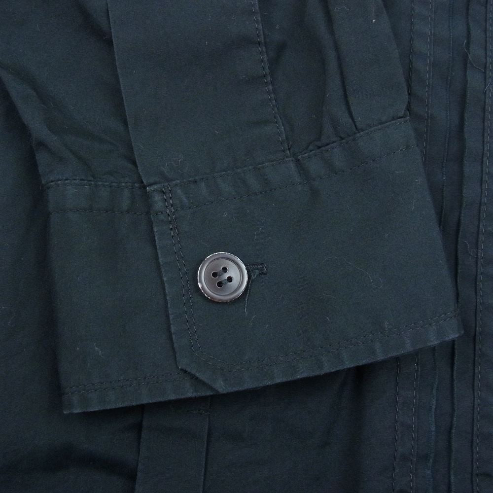 Yohji Yamamoto POUR HOMME ヨウジヤマモトプールオム 16SS HO-B27-037 裁ち切り タックデザイン ロング シャツ ブラック系【中古】