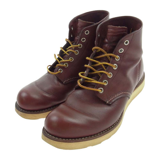 RED WING レッドウィング 9105 PLAIN TOE プレーントゥ ワーク ブーツ ワインレッド系 ベージュ系 27.0【中古】
