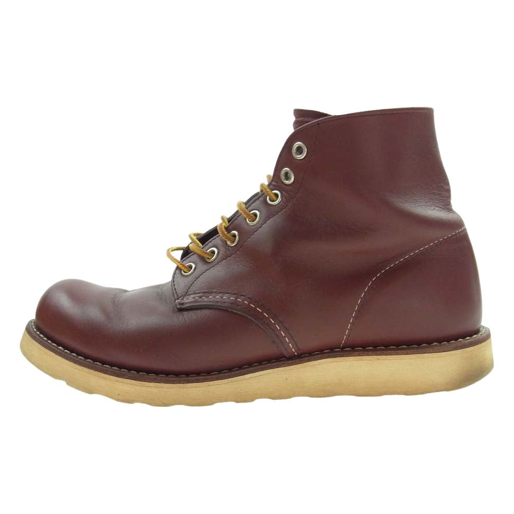 RED WING レッドウィング 9105 PLAIN TOE プレーントゥ ワーク ブーツ ワインレッド系 ベージュ系 27.0【中古】