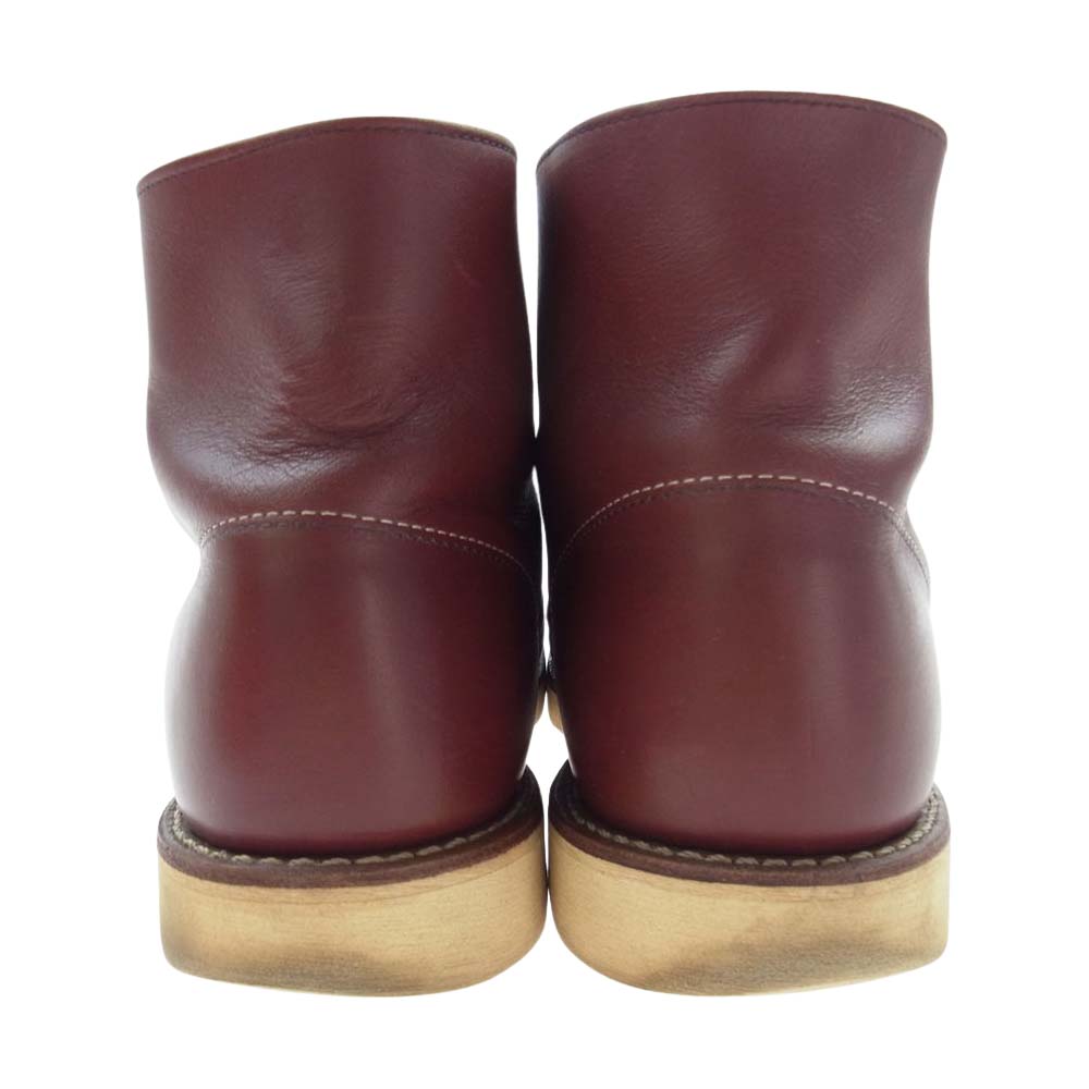 RED WING レッドウィング 9105 PLAIN TOE プレーントゥ ワーク ブーツ ワインレッド系 ベージュ系 27.0【中古】