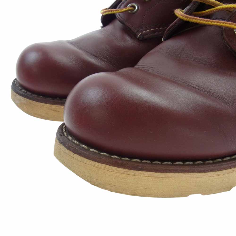 RED WING レッドウィング 9105 PLAIN TOE プレーントゥ ワーク ブーツ ワインレッド系 ベージュ系 27.0【中古】