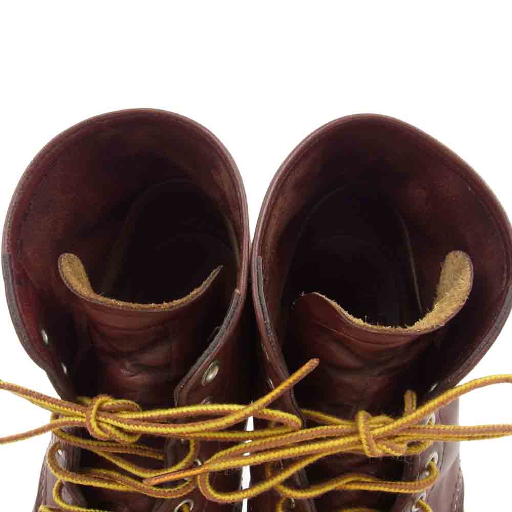 RED WING レッドウィング 9105 PLAIN TOE プレーントゥ ワーク ブーツ ワインレッド系 ベージュ系 27.0【中古】
