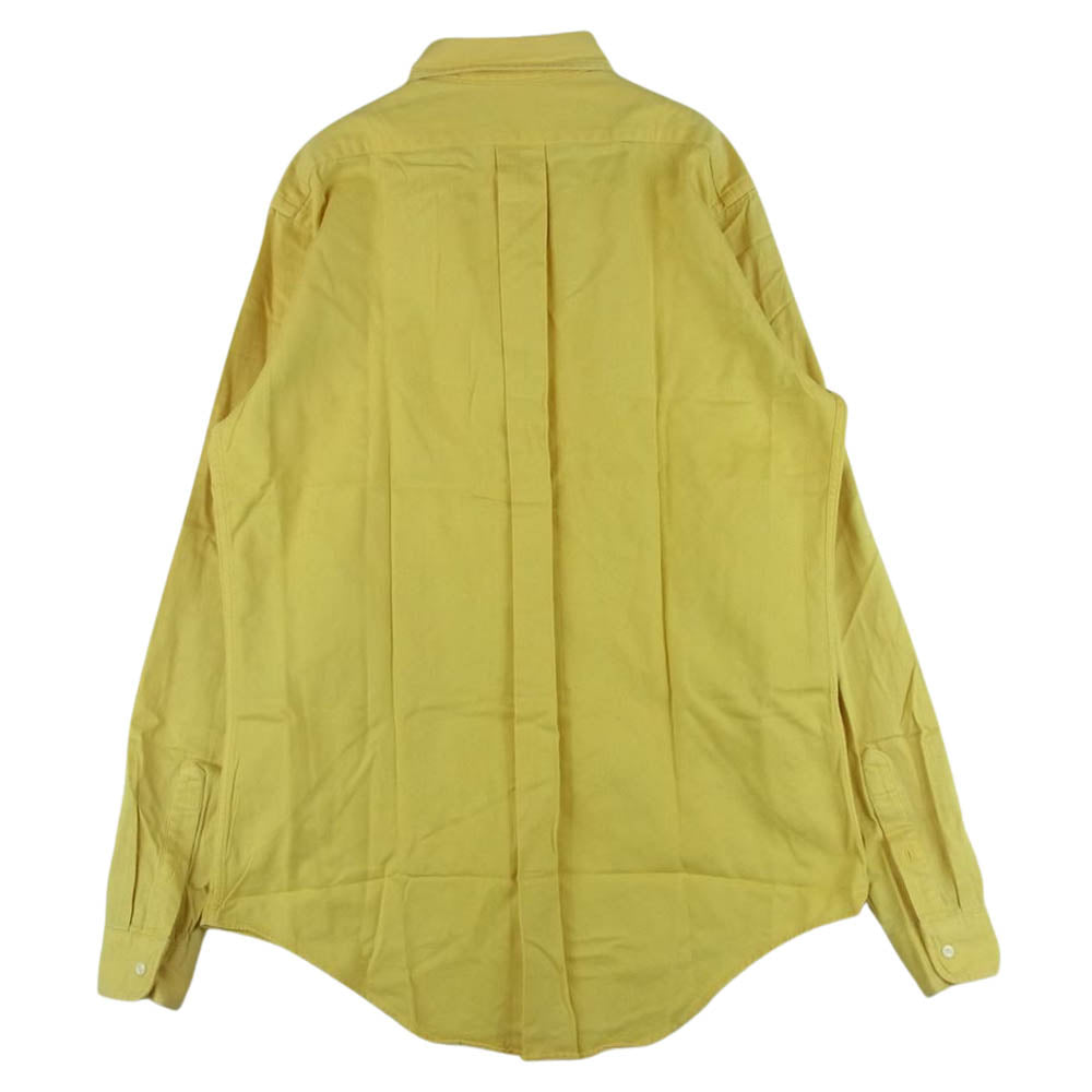 POLO RALPH LAUREN ポロ・ラルフローレン 90s コットン 長袖 ボタンダウン シャツ イエロー系 XL【中古】