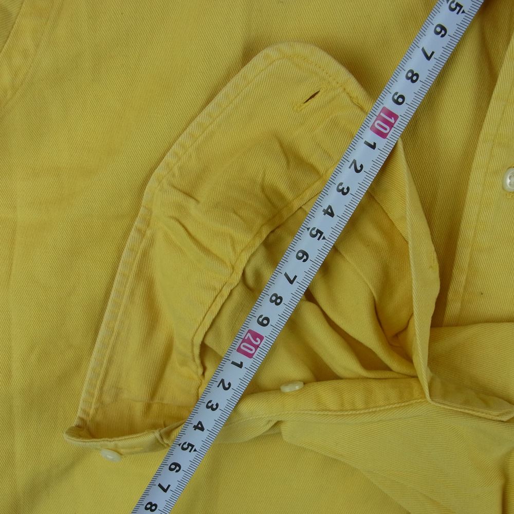 POLO RALPH LAUREN ポロ・ラルフローレン 90s コットン 長袖 ボタンダウン シャツ イエロー系 XL【中古】