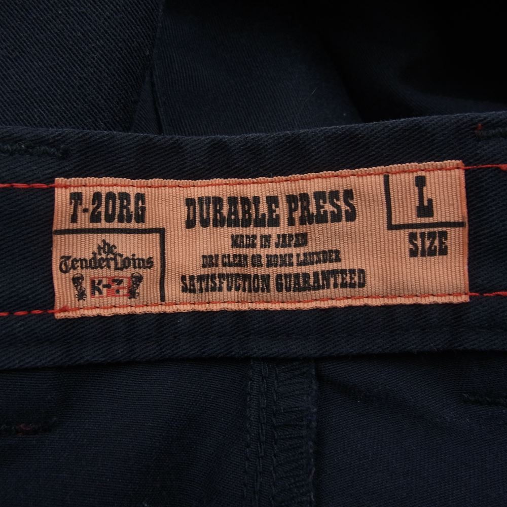 TENDERLOIN テンダーロイン T-20RG DURABLE PRESS コットン ワーク パンツ ネイビー  ネイビー系 L【中古】