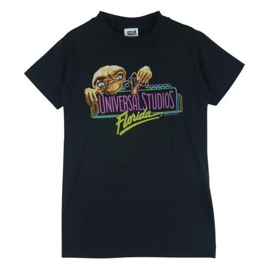 ヴィンテージ 90s anvil 黒バータグ E.T. Universal Studios Florida ユニバーサルスタジオ フロリダ 半袖 Tシャツ ブラック系 YOUTH L【中古】