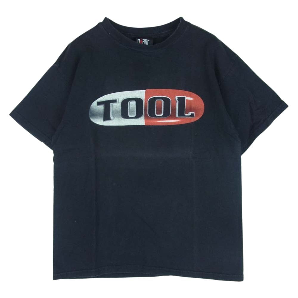 ヴィンテージ 90s giant TOOL 1999 OFFICIAL PROMO PILL CAPSULE LOGO ALIEN BRAIN 半袖 Tシャツ ダークグレー系 S【中古】
