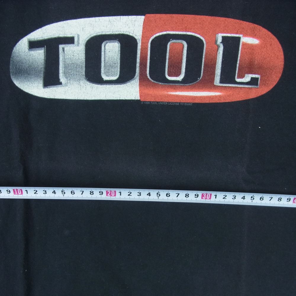 ヴィンテージ 90s giant TOOL 1999 OFFICIAL PROMO PILL CAPSULE LOGO ALIEN BRAIN 半袖 Tシャツ ダークグレー系 S【中古】