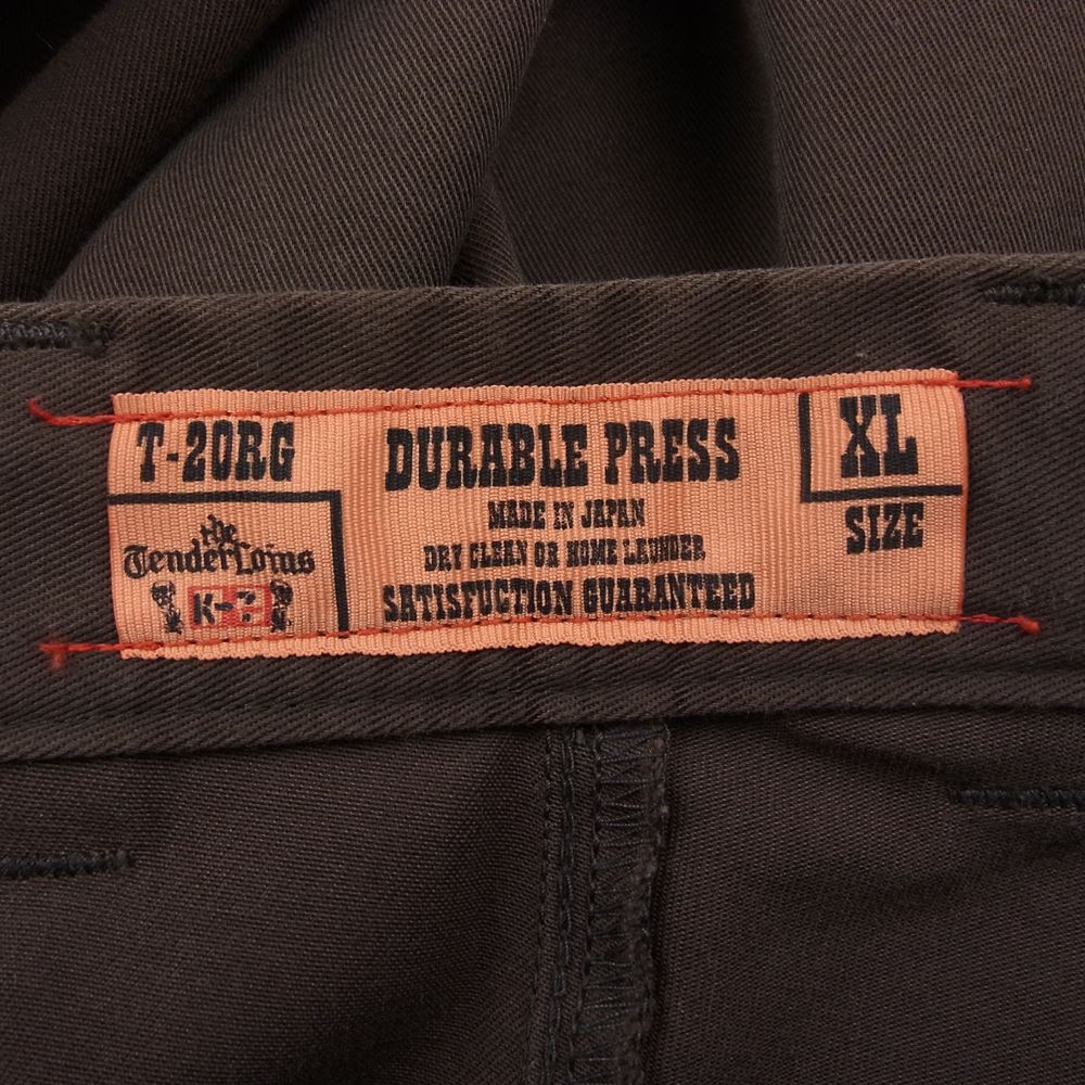 TENDERLOIN テンダーロイン T-20RG DURABLE PRESS コットン ワーク パンツ ブラウン ブラウン系 XL【中古】