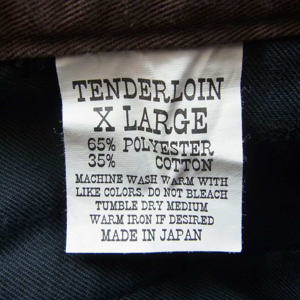 TENDERLOIN テンダーロイン T-20RG DURABLE PRESS コットン ワーク パンツ ブラウン ブラウン系 XL【中古】