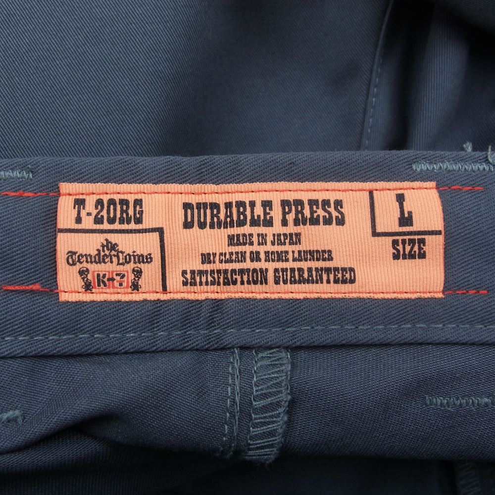TENDERLOIN テンダーロイン T-20RG DURABLE PRESS コットン ワーク パンツ グレー グレー系 L【中古】