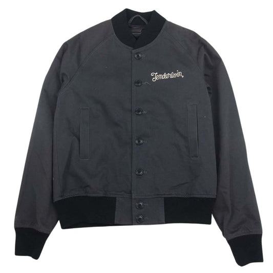 TENDERLOIN テンダーロイン 刺繍 コットン スタジャン ブルゾン  グレー系【中古】