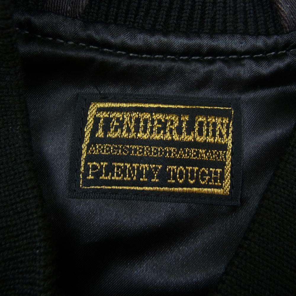 TENDERLOIN テンダーロイン 刺繍 コットン スタジャン ブルゾン  グレー系【中古】