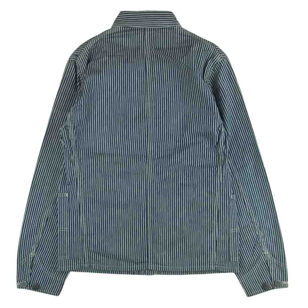 TENDERLOIN テンダーロイン T-COVERALL ヒッコリー カバーオール ジャケット インディゴブルー系 オフホワイト系 XS【中古】
