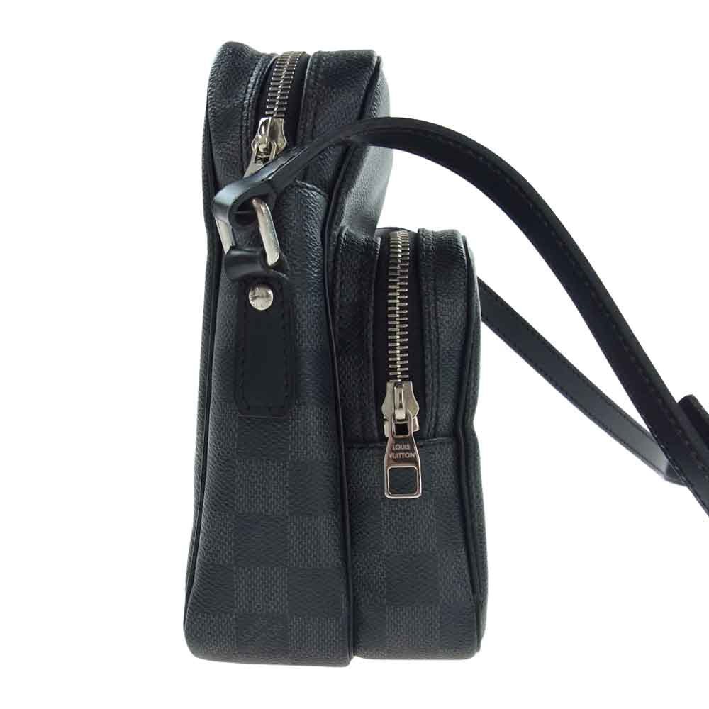 LOUIS VUITTON ルイ・ヴィトン N41446 ダミエ グラフィット レム ショルダー バッグ ブラック系 グレー系【中古】