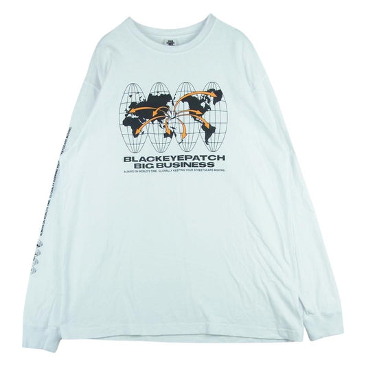 ザブラックアイパッチ 20AW BEPFW20TE09 BIG BUSINESS L/S TEE ビッグ ビジネス ロングスリーブ 長袖 Tシャツ ホワイト系 XL【中古】