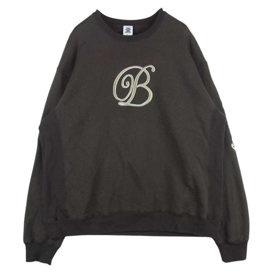 ザブラックアイパッチ B EMBLEM CREW SWEAT エンブレム クルーネック スウェット ダークブラウン系 XL【中古】