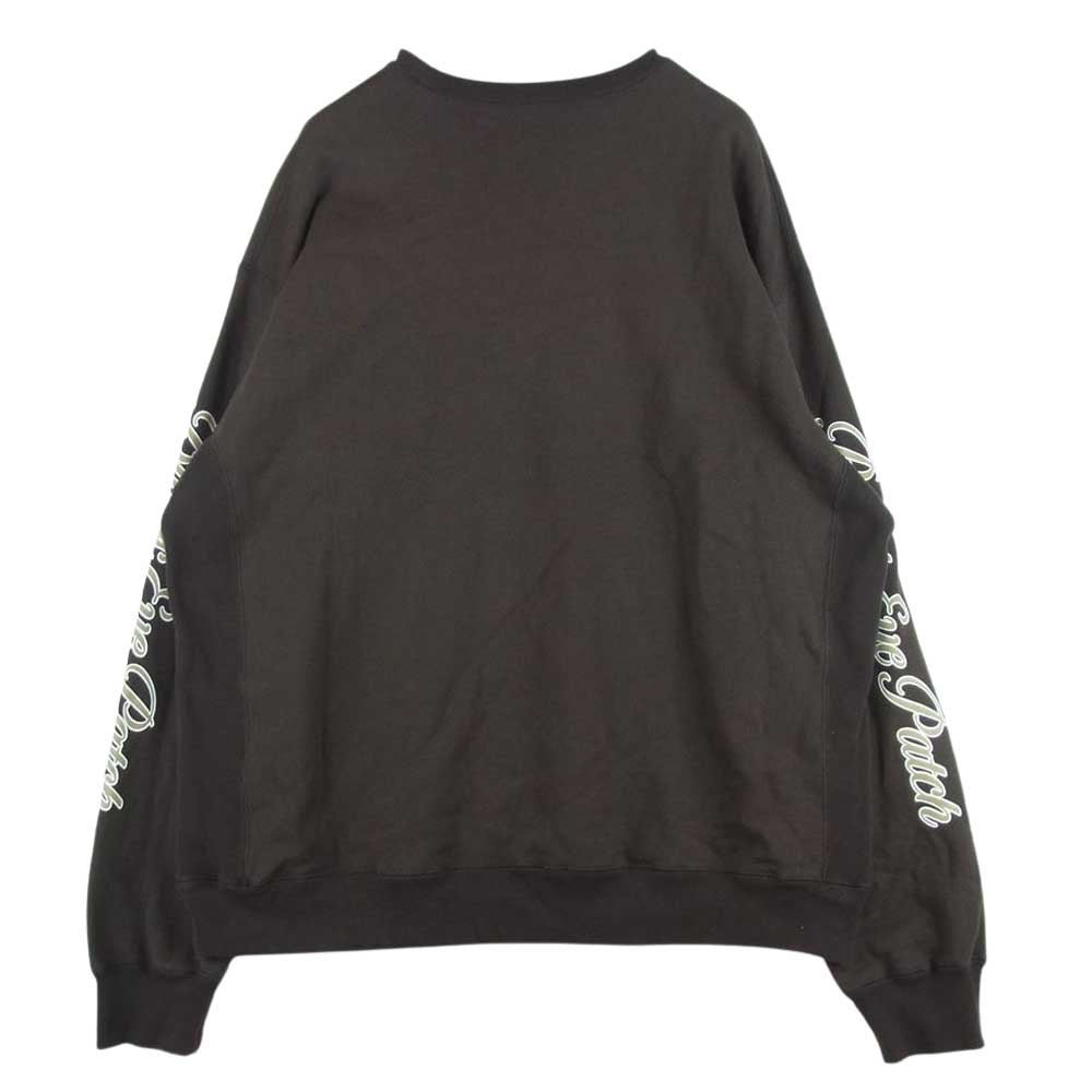 ザブラックアイパッチ B EMBLEM CREW SWEAT エンブレム クルーネック スウェット ダークブラウン系 XL【中古】