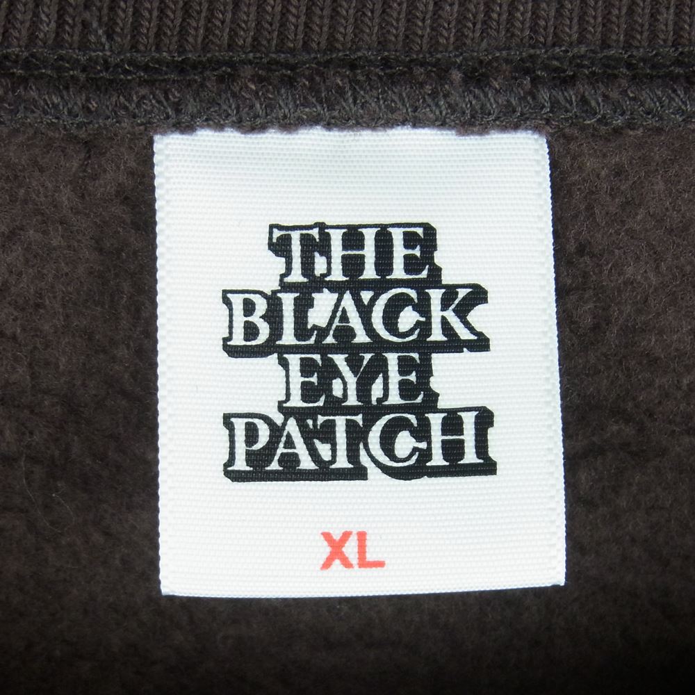 ザブラックアイパッチ B EMBLEM CREW SWEAT エンブレム クルーネック スウェット ダークブラウン系 XL【中古】