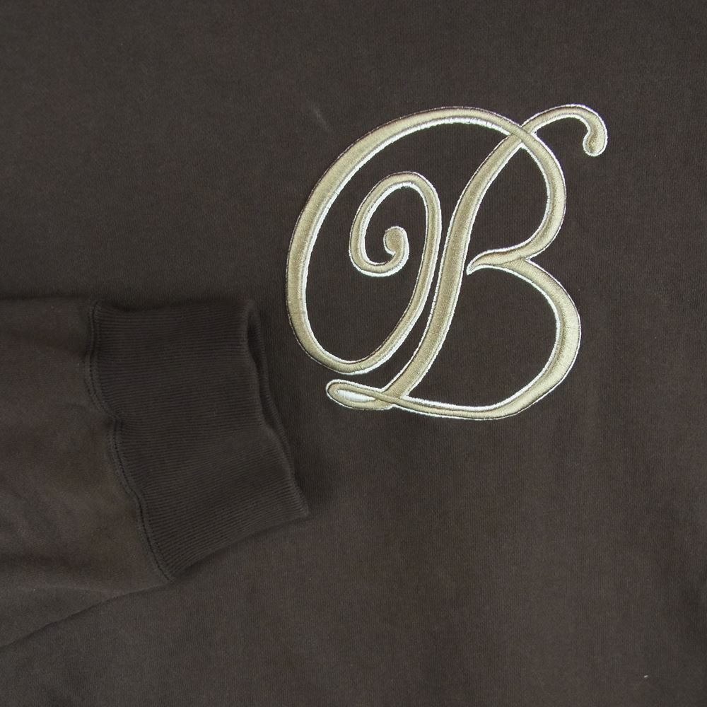 ザブラックアイパッチ B EMBLEM CREW SWEAT エンブレム クルーネック スウェット ダークブラウン系 XL【中古】