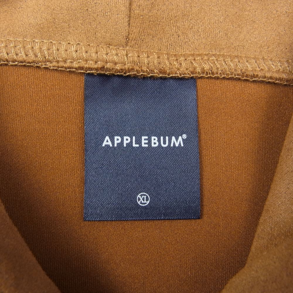 アップルバム Synthetic Suede Zip Parka シンセティックスウェード ジップアップ パーカー ライトブラウン系 XL【中古】