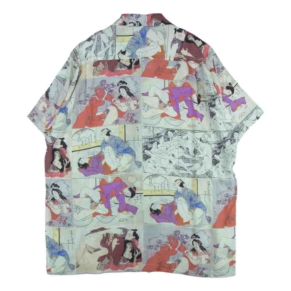 WACKO MARIA ワコマリア HAWAIIAN SHIRT S/S 春画 レーヨン アロハ 半袖 シャツ 日本製 マルチカラー系 L【中古】