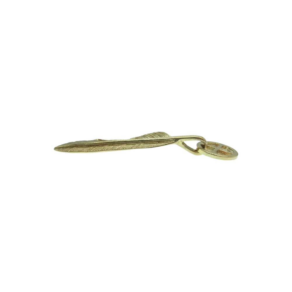 WINGROCK ウィングロック 全金 18K ホイール フェザー 左向き ペンダント トップ ゴールド系【中古】