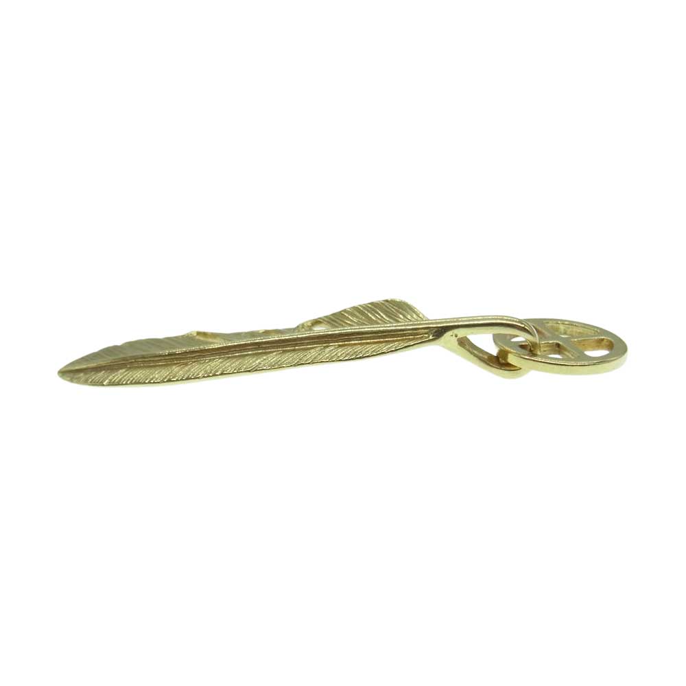 WINGROCK ウィングロック 全金 18K ホイール フェザー 左向き ペンダント トップ ゴールド系【中古】