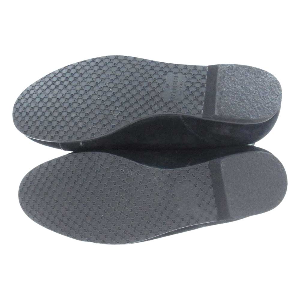 GUCCI グッチ 170566 シェリーライン スエード スニーカー ブラック系 6.5【中古】