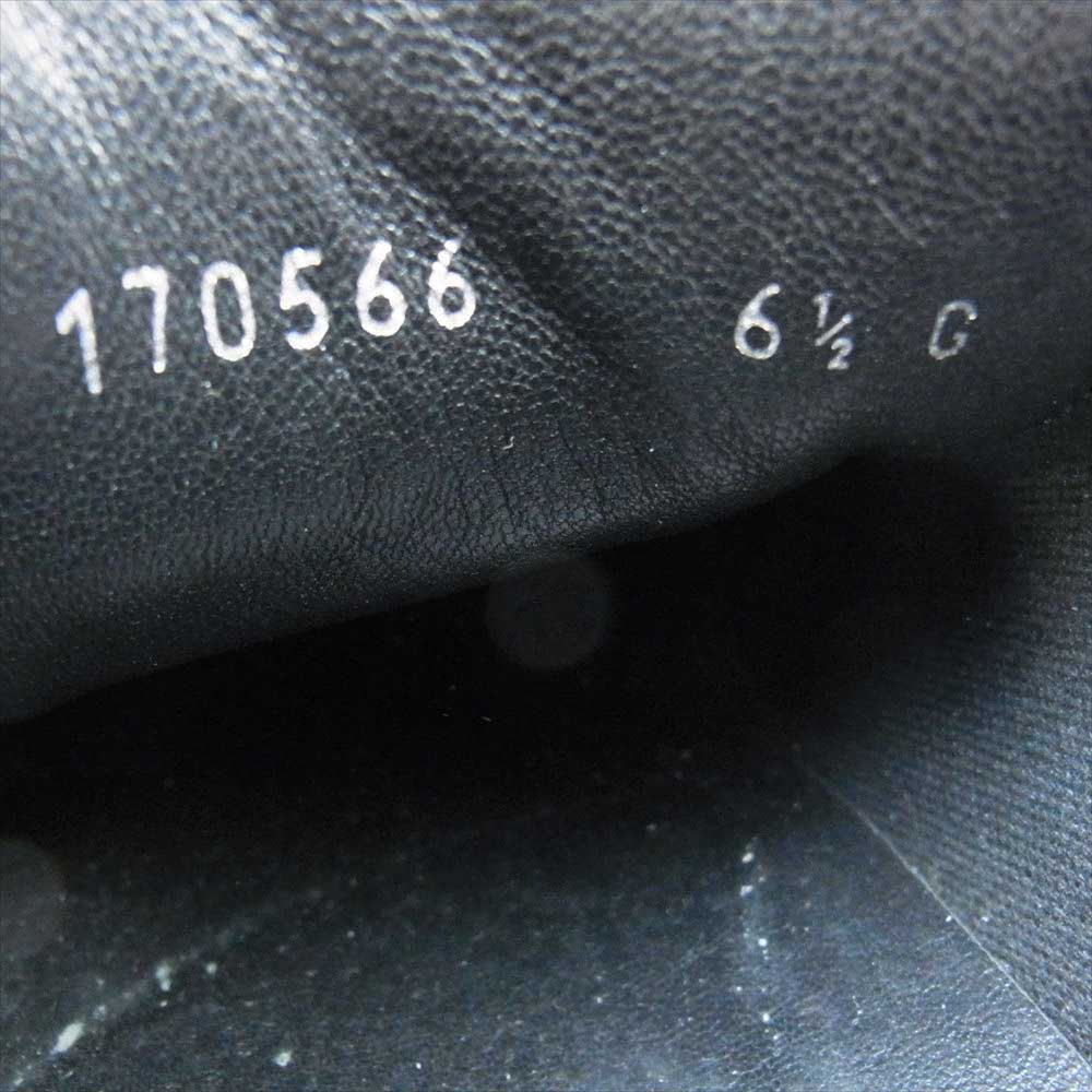 GUCCI グッチ 170566 シェリーライン スエード スニーカー ブラック系 6.5【中古】
