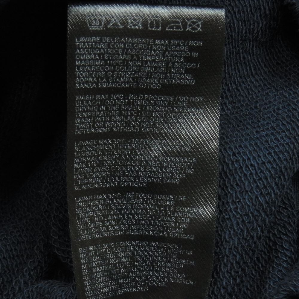 RAF SIMONS ラフシモンズ 22SS 221-M178 DESTROYED OVERSIZED HOODIE NAVY デストロイ加工 オーバーサイズ フーディ スウェット パーカー ダークネイビー系 S【中古】
