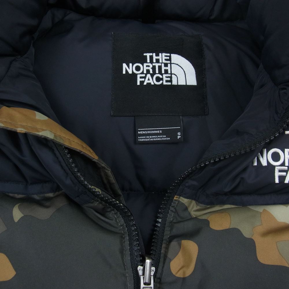 THE NORTH FACE ノースフェイス T93MIY 1996 Seasonal Nuptse 700 FILL POWER ヌプシ ダウン ベスト 迷彩 カモフラ カーキ系 S【中古】