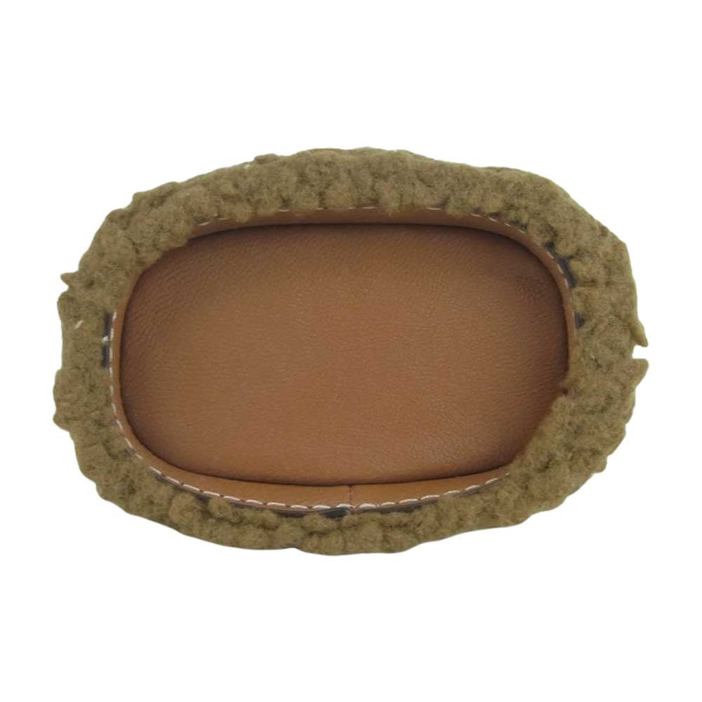 TORY BURCH ボア トライアングル マルチ ポーチ キーホルダー ブラウン系【中古】