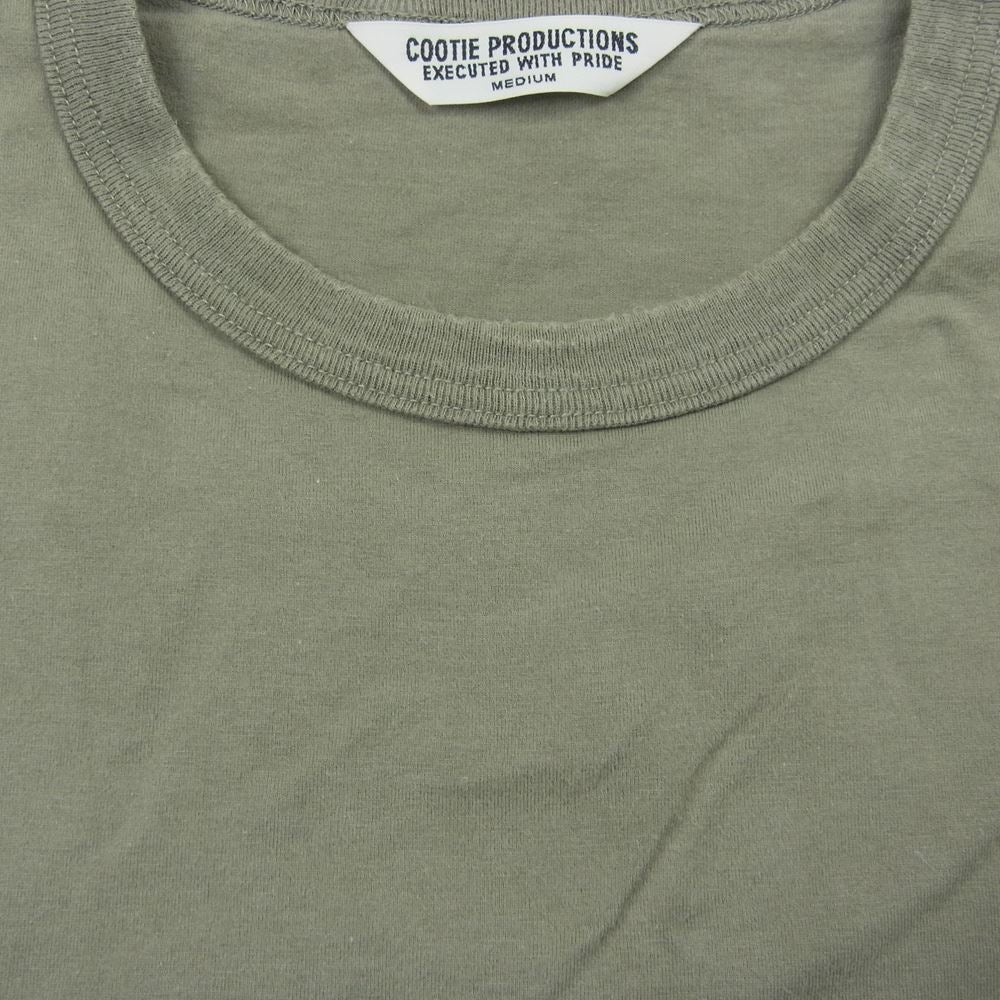 COOTIE クーティー オーバーサイズ クルーネック 半袖 Tシャツ カーキ系 M【中古】