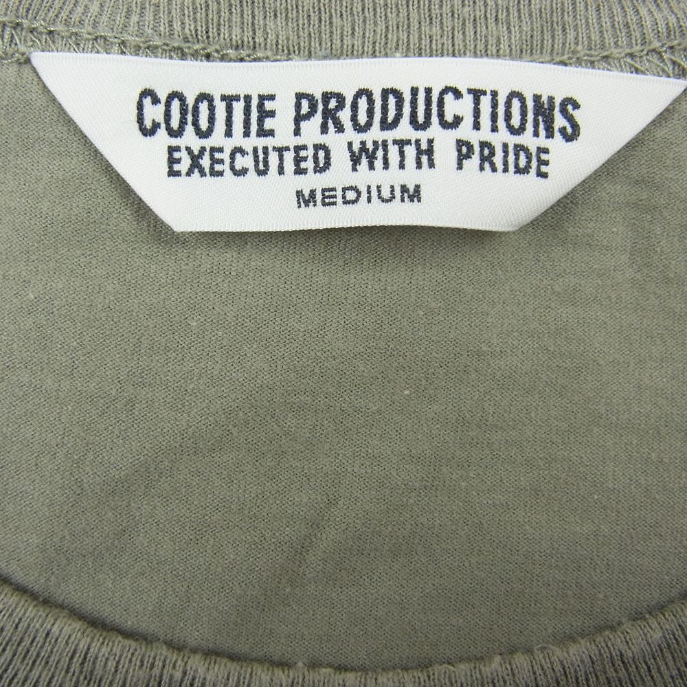 COOTIE クーティー オーバーサイズ クルーネック 半袖 Tシャツ カーキ系 M【中古】