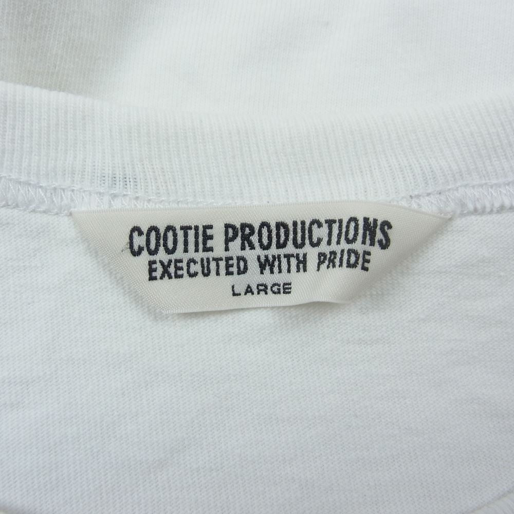 COOTIE クーティー 無地 ポケット クルーネック 半袖 Tシャツ TEE ホワイト系 L【中古】