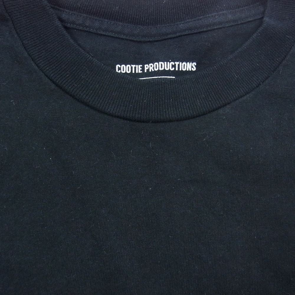 COOTIE クーティー ロゴ ポケット クルーネック 半袖 Tシャツ TEE ブラック系 S【中古】