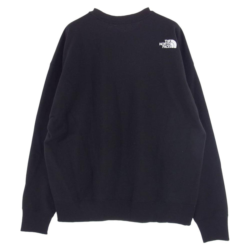 THE NORTH FACE ノースフェイス NT12337 Flower Logo Crew フラワーロゴ クルー ネック スウェット ブラック系 M【中古】