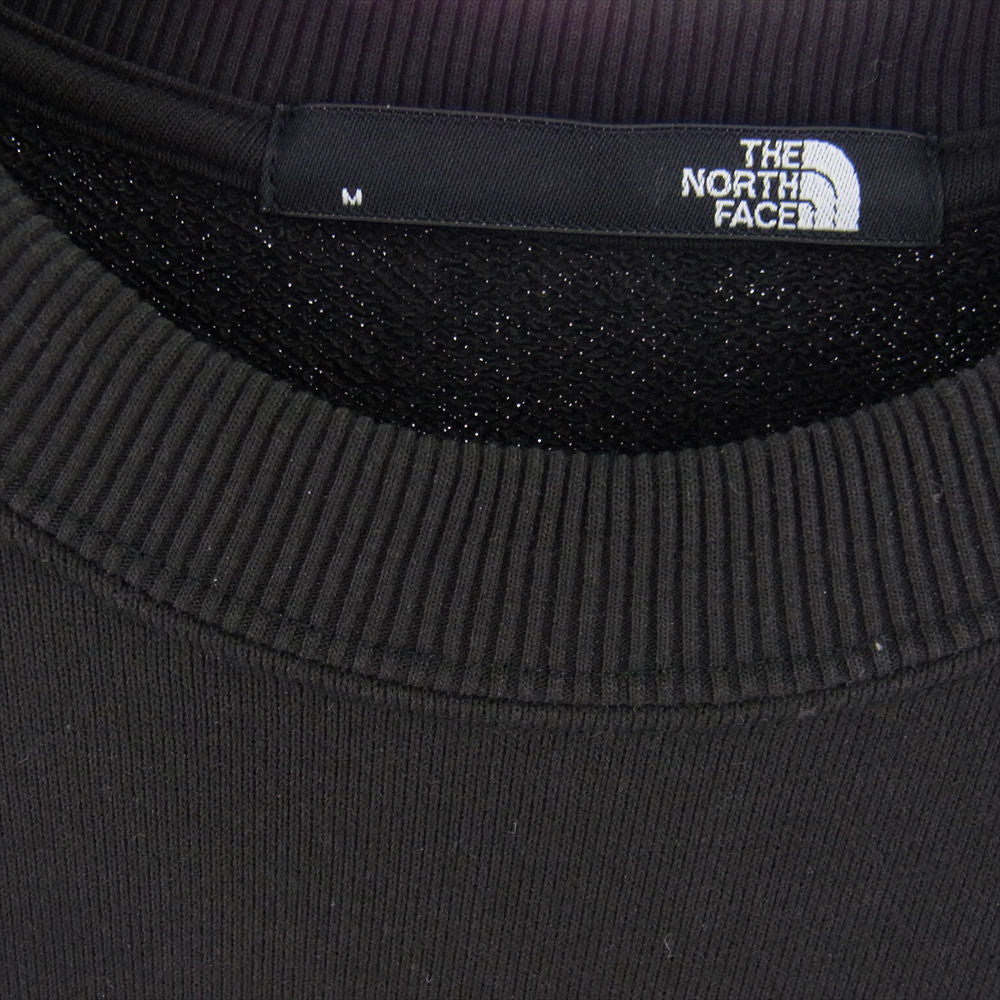 THE NORTH FACE ノースフェイス NT12337 Flower Logo Crew フラワーロゴ クルー ネック スウェット ブラック系 M【中古】