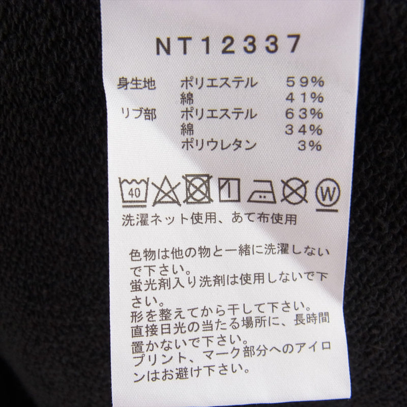 THE NORTH FACE ノースフェイス NT12337 Flower Logo Crew フラワーロゴ クルー ネック スウェット ブラック系 M【中古】