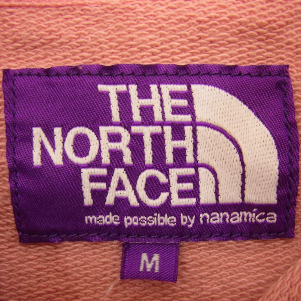 THE NORTH FACE ノースフェイス NT6302N PURPLE LABEL × nanamica 10OZ MOUNTAIN SWEAT PARKA パープルレーベル ナナミカ マウンテン スウェット パーカー ピンク系 M【中古】