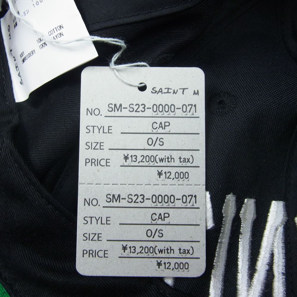 セントマイケル 23SS SM-S23-0000-071 Eternity Cap 刺繍 キャップ ブラック系 O/S【新古品】【未使用】【中古】
