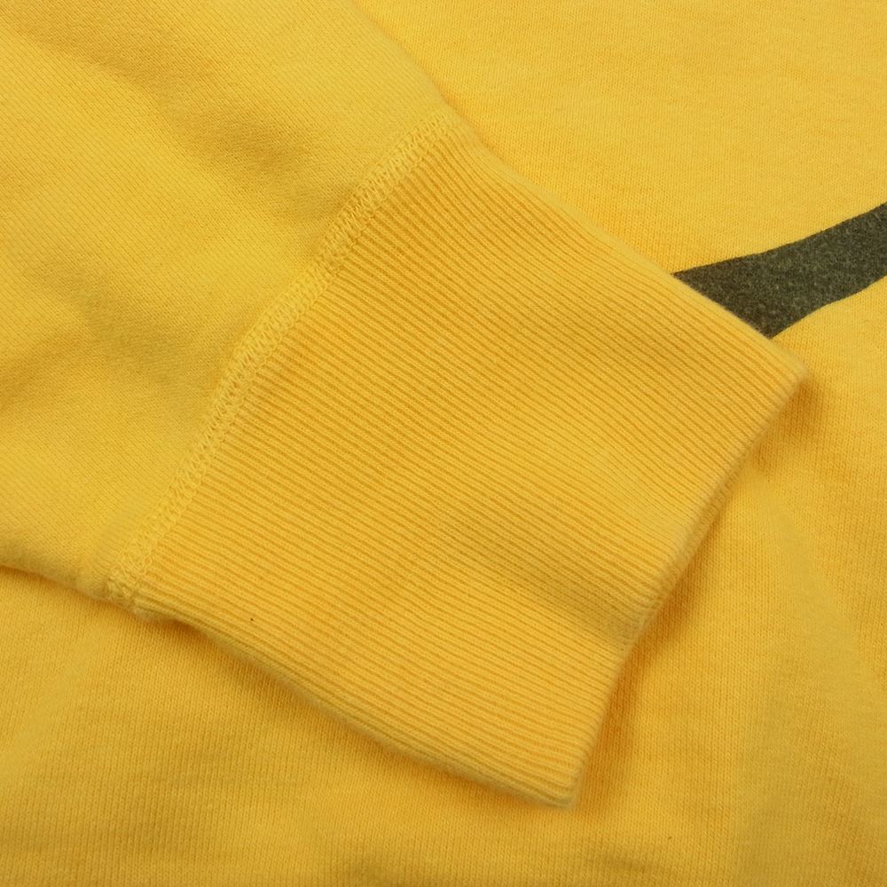 セントマイケル 21SS SM-S21-0000-023 Smile Raglan Sweat Shirt スマイル ラグラン スウェット シャツ クルーネック トレーナー イエロー系 L【中古】