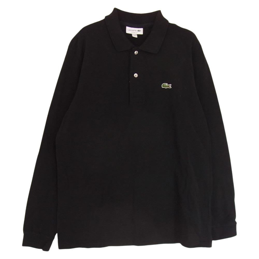 LACOSTE ラコステ L1312DL　 オリジナルフィット 長袖 ポロシャツ ブラック系 M【中古】